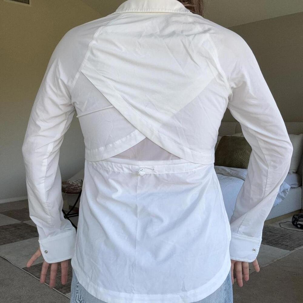 Athleta White Button Up Jacket - image 3
